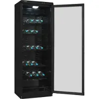 Exquisit Glastürkühlschrank GKS350-1-GT-280D schwarz | Nutzinhalt: 320 L | Standgerät