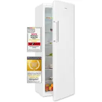 Exquisit Vollraumkühlschrank KS350-V-H-040D weiss | Nutzinhalt: 331 L | 6 Glasablagen | Türanschlag wechselbar | Ohne Gefrierfach
