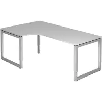 Hjh OFFICE PRO REGO 82 S - 200 x 120 Grau/Silber höhenverstellbar