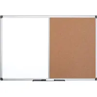 BI-Office Kombitafel Maya Kork/Whiteboard-Melamin 120x120cm