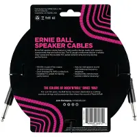 Ernie Ball P06072 6ft Straight-Straight Lautsprecherkabel schwarz