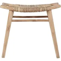 MUST Living Hocker Rex aus Teakholz, skandinavischer Stil, Natur, rechteckig, , Indoor
