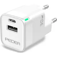 Pedea Dual Mini Reiselader 30W, Drinnen, AC, Weiß