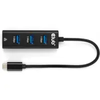 Club 3D CLUB3D CSV-1549, USB Typ-C, RJ-45, USB 3.2 Gen 1 (3.1 Gen 1) Type-A, 5000 Mbit/s, Schwarz, 12 W, Rundkabel