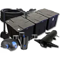 SunSun Filter Set 90000l Teich 24W UVC 100W Pumpe Schlauch Skimmer Springbrunnen