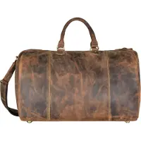Green Burry Greenburry Reisetasche Leder Sporttasche braun Vintage Ledertasche Weekender 1675-25