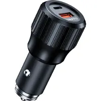 Choetech Usb-C Usb-A Pd 63W Schnelles Autoladegerät Langlebig Schwarz