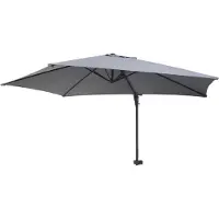 MCW Wandschirm Acerra, Ampelschirm Balkonschirm Sonnenschirm, 3m neigbar, Polyester Alu/Stahl 9kg grau
