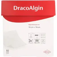 Dräco Dracoalgin 10x10 cm Alginatkompresse 10 St Kompressen