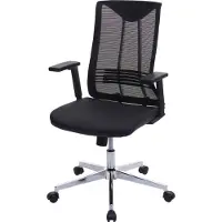 Mendler Bürostuhl MCW-J53, Drehstuhl Schreibtischstuhl, ergonomisch Kunstleder schwarz