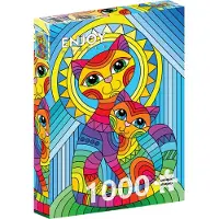 Enjoy Unzertrennliche Katze und Kätzchen Puzzle 1000 Teile