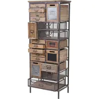 MCW Apotheker-Schrank MCW-A43, Kommode, Tanne Holz massiv Vintage Shabby-Look 143x56x33cm