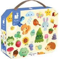 Janod Puzzle im Koffer Natur 20 Teile