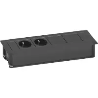 Evoline Frame-Dock Data Steckdosenleiste 2-fach, 2 freie Modulplätze schwarz