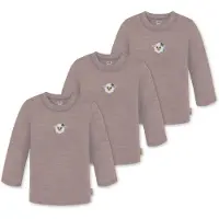 Normani 3er Pack Baby Merino Longsleeve „Taupo" - 9467