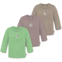 Normani 3er Pack Baby Merino Longsleeve „Taupo" - 9475