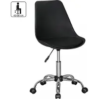 Amstyle KORSIKA | Drehstuhl Kunstleder Schwarz | Drehsessel Wartezimmerstuhl