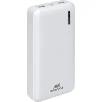 Rivacase VA2572, 20000 mAh, Lithium Polymer (LiPo), Quick Charge 3.0, 3,7 V, 20 W, Weiß
