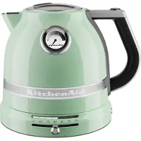 KitchenAid 5KEK1522EPT, 1,5 l, 2400 W, Schwarz, Grün, Edelstahl, Aluminium, Kunststoff, Edelstahl, Regelbare Temperatur, Drahtlos