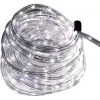 Mojawo LED Lichterschlauch Innen und Außen Warmweiß 9 Meter 216 LED's