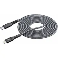 Cellularline Tetra Force Cable 200cm - USB-C to Lightning, 2 m, Lightning, USB C, Stecker, Stecker, Schwarz