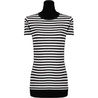 Thetru Damen Ringelshirt kurzarm schwarz-weiss – alltagstauglich