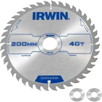 Irwin IRW1897202 200 x 30 mm, 40 Zähne Kreissägeblatt mit ATB Zahn Mahlgrössen