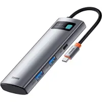 Baseus Metal Gleam, USB Typ-C, HDMI, USB 3.0, USB Typ-C, MicroSD (TransFlash), SD, 5000 Mbit/s, 30 Hz, 3840 x 2160 Pixel