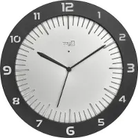 TFA-Dostmann 60.3553.10, Wand, Analoge Uhr, Rund, Grau, Kunststoff, Akku, USB