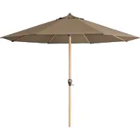 Doppler , Sonnenschirm / Kurbelschirm "Alu Wood Ultra 350", greige, Ø 350 cm