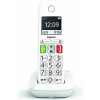 Gigaset E290, Analoges/DECT-Telefon, Kabelloses Mobilteil, Freisprecheinrichtung, 150 Eintragungen, Anrufer-Identifikation, Weiß