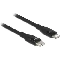 DeLOCK Daten- und Ladekabel USB Type-C zu Lightning für iPhone, iPad und iPod schwarz 1 m MFi, 1 m, Lightning, USB C, Männlich, Männlich, Schwarz