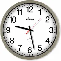 Peweta Uhren 55.131.313 Funkuhr 1.5Vf.innen O350mm silbernes