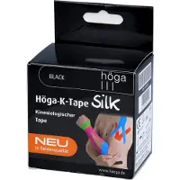 Höga K-Tape Silk 5cmx5m black KinesiologischerTape, 1 St. Pflaster