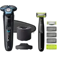 Philips SHAVER Series 7000 S7783/78 Elektrischer Nass- und Trockenrasierer, Rotationstrasierer, Schwarz, SkinIQ, GroomTribe, SH71, 2 Jahr(e)