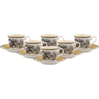 Villeroy & Boch Audun Ferme Espressotasse mit Untertasse 80 ml 6er Set