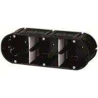 F-tronic Gerätedose, UP, Ø 60mm, Höhe 63mm, massiv, 3-fach, 5St.