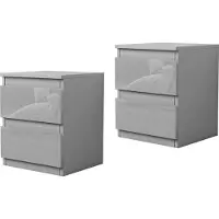 HTI Nachtschrank Kenji Hochglanz 2er-Set