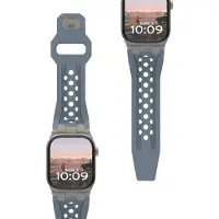 Uag Monarch Silikonarmband für Apple Watch | 44/45/46/49 mm - Cloud Blue/Titanium