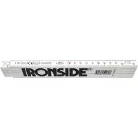 Ironside Kunststoff-Gliedermassstab 2 m, weiss