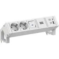 Bachmann 902.3203 DESK2 white 2xCEE7/3 1xUSB A/C 22W 0,2m RAL9010 9023203