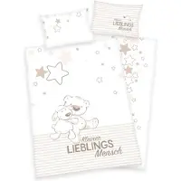 Baby Best Babybettwäsche "Kleiner Lieblingsmensch", mit Bärchen Motiv und liebevollem Schriftzug