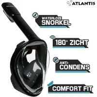 Atlantis Schnorchelmaske Full Face Mask Schwarz-S/M