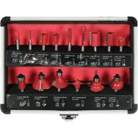 YATO Satz von Holzfräsern - - 15 Teile - Hartmetall - Schaft Ø 6 mm - Packung