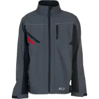 Planam Softshelljacke Highline Grösse M schiefer/schwarz/rot