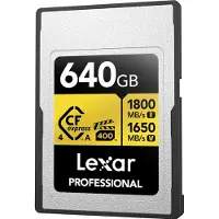 Lexar Professional Gold 4.0 CFexpress-Karte Typ A VPG400 R1800/W1650 MB/s – 640GB