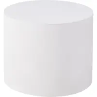 Beliani Couchtisch 2er Set Weiß MDF Rund Japandi Stil Minimalistisches Design Wohnzimmermöbel