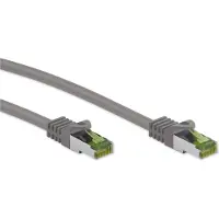 Goobay RJ45 Patchkabel mit CAT 8.1 S/FTP Rohkabel, grau