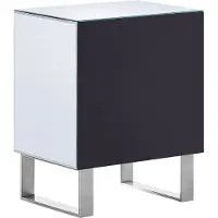Beliani Nachttisch Spiegeleffekt Glas MDF Platte 48 x 35 x 60 cm Glamourös Spiegeleffekt Geräumige Schubladen Dekorativ Funktional Schlafzimmer