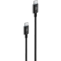 Cellularline Geflochtenes Kabel 60 cm - USB-C zu USB-C, 0,6 m, USB C, Schwarz